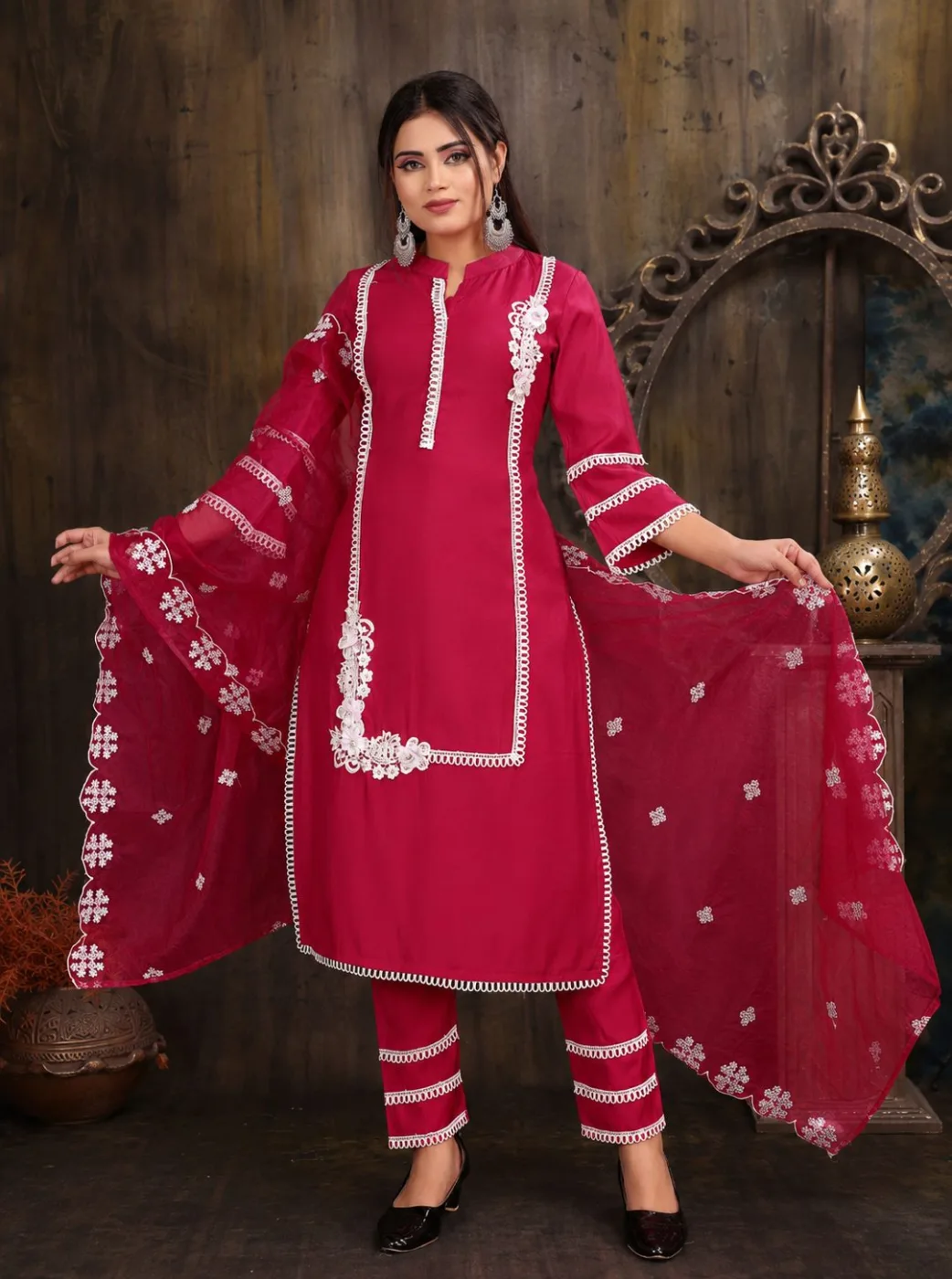 Premium Roman Silk Printed Kurti Collection — Silk — Color 1 — women's fashion — FIVES Lifestyle Nepal