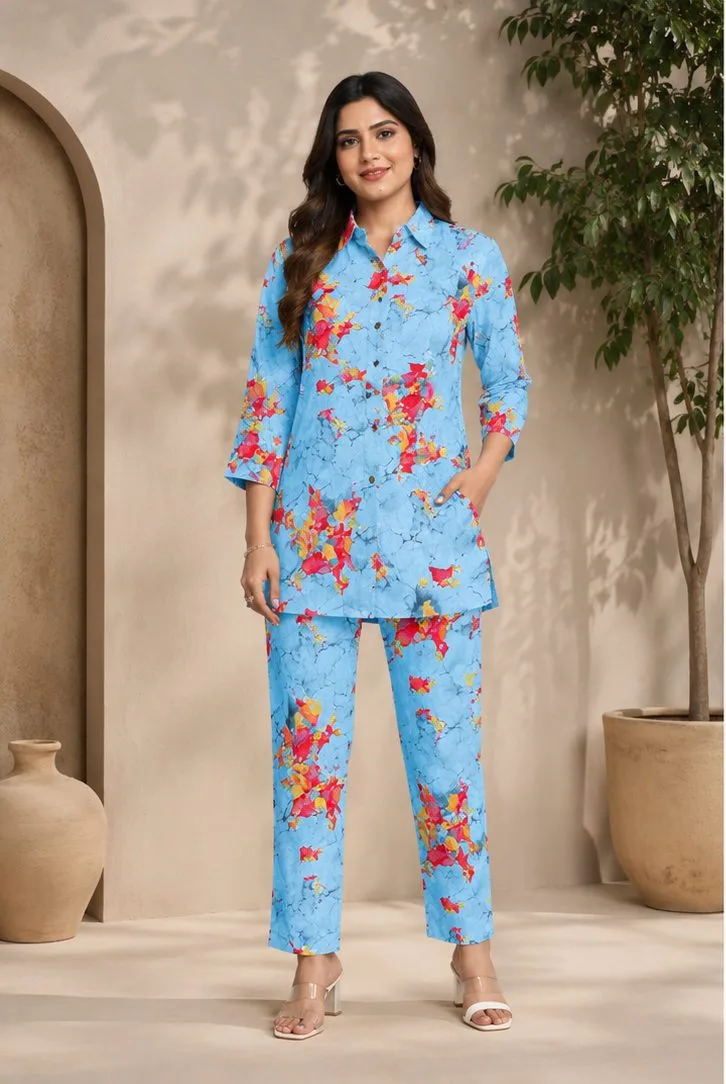 Premium Chanderi Co-Ord Set for Women (Copy) — Color 1 — women's fashion — FIVES Lifestyle Nepal