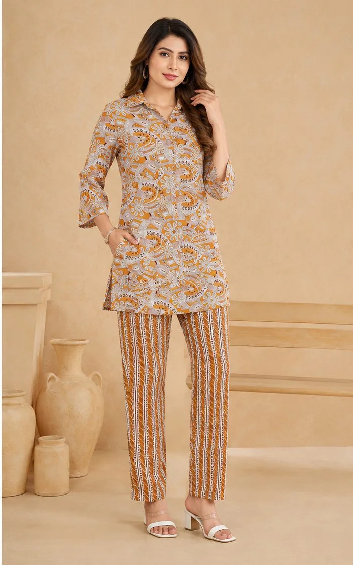 Premium Chanderi Co-Ord Set for Women (Copy) — Color 1 — women's fashion — FIVES Lifestyle Nepal
