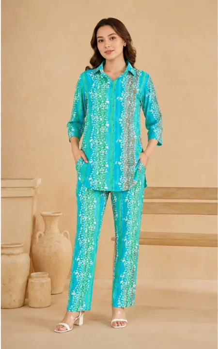 Premium Chanderi Co-Ord Set for Women (Copy) — Color 1 — women's fashion — FIVES Lifestyle Nepal